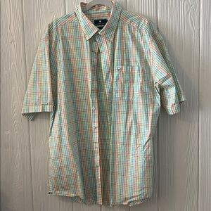 Colorful Plaid Short Sleeve Shirt